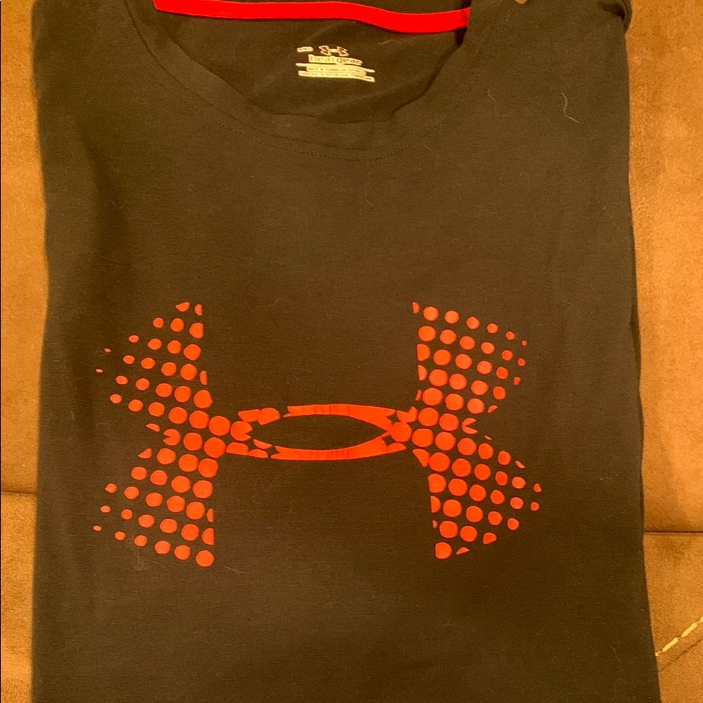 Under Armour Black Shirt with Red Trim